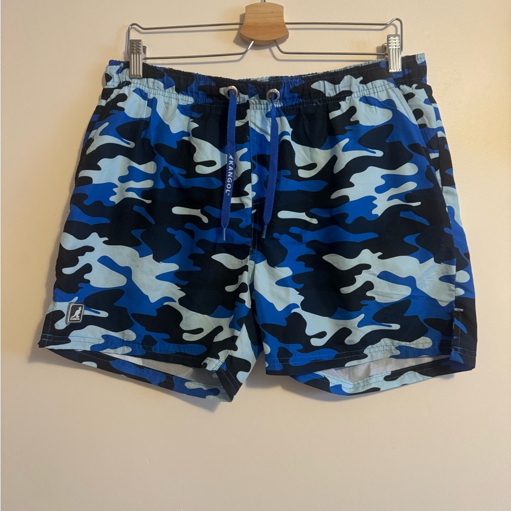 Kangol Blue Camouflage Men's Swim Trunks